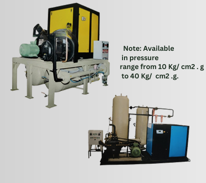 Boosted air compressor for industrial applications