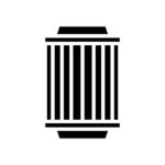 air filter car mechanic glyph icon illustration vector